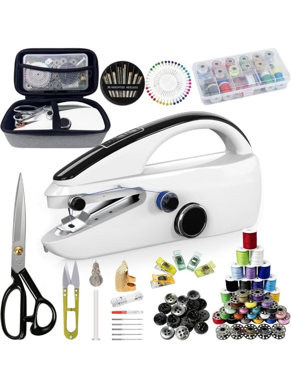 Portable Handheld Sewing Machine & 150 Pcs Complete Sewing Kit for DIY Crafts